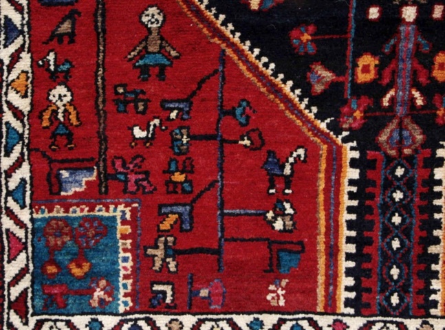 1432490-7 Handknuten Persisk Patinamatta Tuyserkan 141x261cm