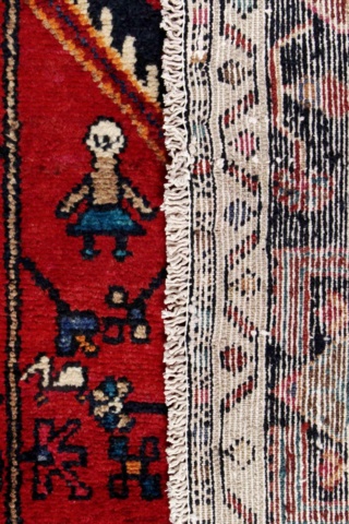 1432490-11 Handknuten Persisk Patinamatta Tuyserkan 141x261cm