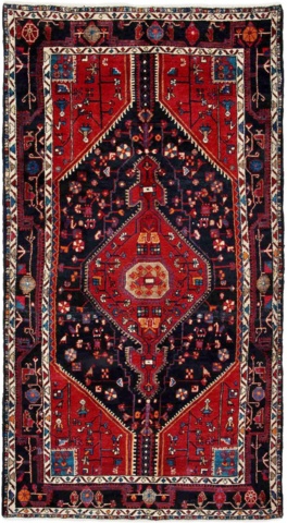 1432490-4 Handknuten Persisk Patinamatta Tuyserkan 141x261cm