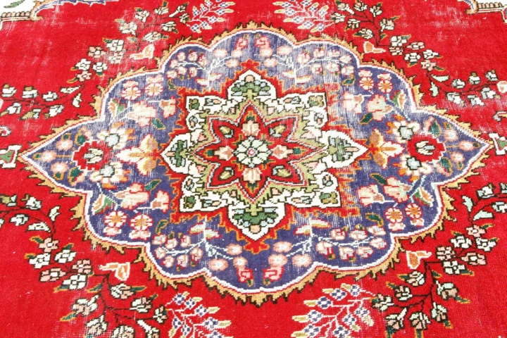 1432492-2 Handknuten Persisk Vintagematta Tabriz 193x294cm