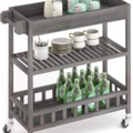 1347202-1 Kitchen trolley with tray Dusk Grey, 80x35 cm