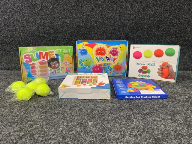 1431890-1 Slime-kit, stressbollar, tetris m.m.