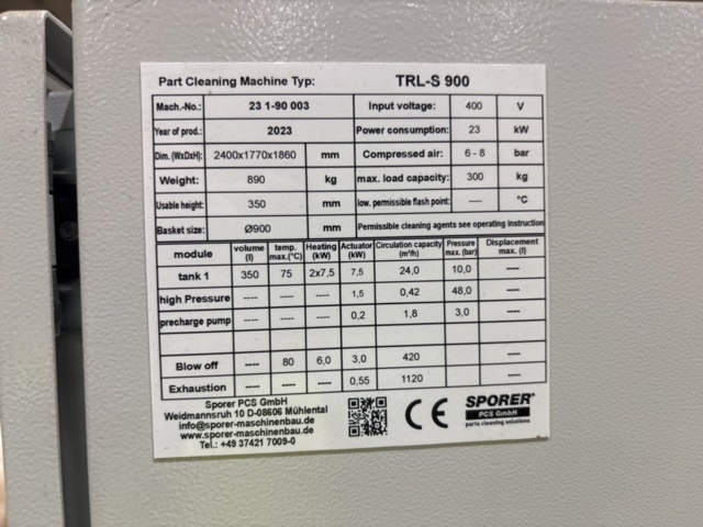 1308744-24 Delreningsanläggning - Sporer TRL-S 900 (Labs) -2023