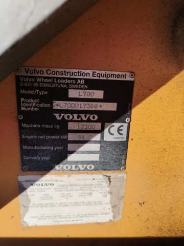 1400929-41 Lastmaskin Volvo L70D -2000