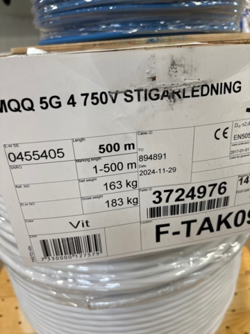 1356802-3 Installationskablar på trumma 3 st - Nexans, Leviton, DK