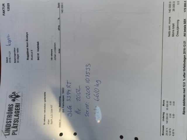 1400949-44 Saxlyft JLG 3394RT -2002