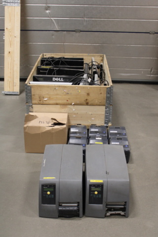 1388922-3 Pallet with screens, label printers, hand scanners, etc.