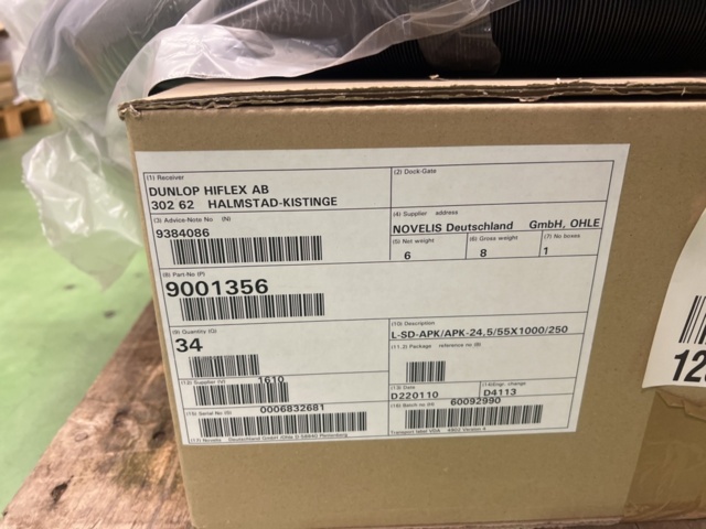 1433700-2 Sortiment med ljuddämpare och vent Alu Pap 75mm