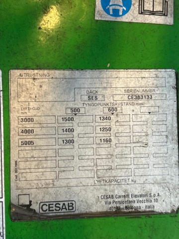 1368195-12 Motviktstruck - Cesab B 315