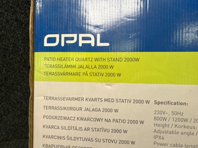 1432985-5 Terassvärmare på stativ Opal AMI725 2000W