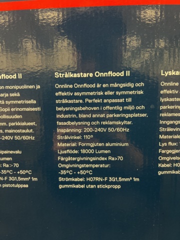 1432993-6 Strålkastare/Floodlight Onnline Onnflood II 150W
