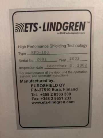 1308745-10 Skärmbur med AC-aggregat - Euroshield ETS Lindgren RFD-100