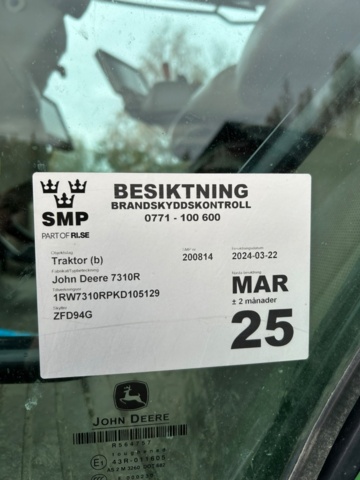 1433856-24 Traktor med lastare John Deere 7310R -2019