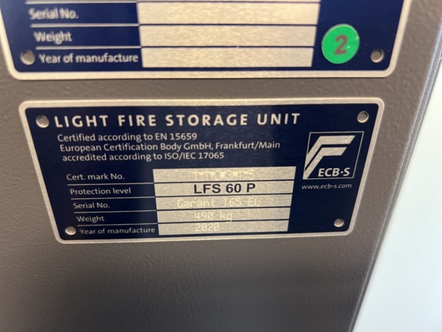 1420180-6 Kassaskåp/säkerhetsskåp - Nivex Topsafe Garant 165 EL -2020