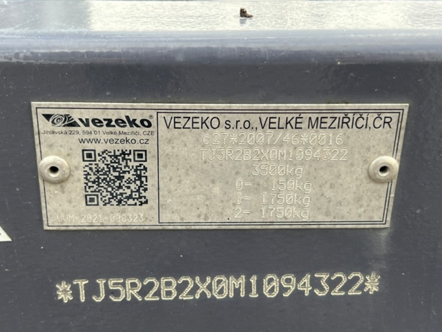 1434415-9 Lastväxlarsläp CHARVÁT CTS 3500 kg