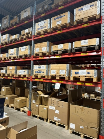 1344179-13 Pallställ / Stallage från Brännehylte 9 sektioner à ca 25 meter