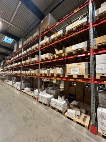 1344179-17 Pallställ / Stallage från Brännehylte 9 sektioner à ca 25 meter