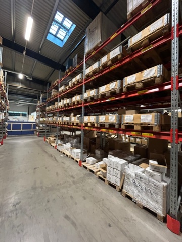 1344179-18 Pallställ / Stallage från Brännehylte 9 sektioner à ca 25 meter