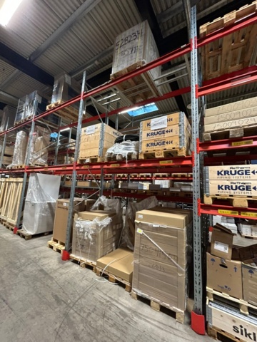 1344179-25 Pallställ / Stallage från Brännehylte 9 sektioner à ca 25 meter