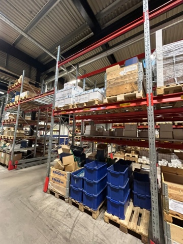 1344179-28 Pallställ / Stallage från Brännehylte 9 sektioner à ca 25 meter