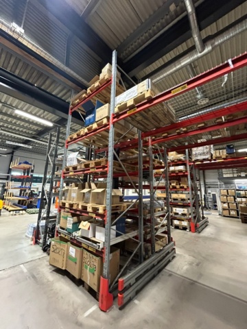 1344179-29 Pallställ / Stallage från Brännehylte 9 sektioner à ca 25 meter