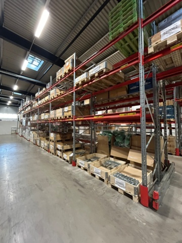 1344179-32 Pallställ / Stallage från Brännehylte 9 sektioner à ca 25 meter