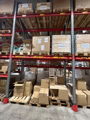 1344179-36 Pallställ / Stallage från Brännehylte 9 sektioner à ca 25 meter