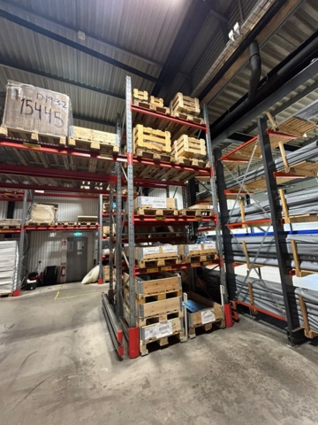 1344179-41 Pallställ / Stallage från Brännehylte 9 sektioner à ca 25 meter