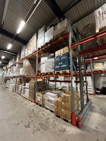 1344179-42 Pallställ / Stallage från Brännehylte 9 sektioner à ca 25 meter