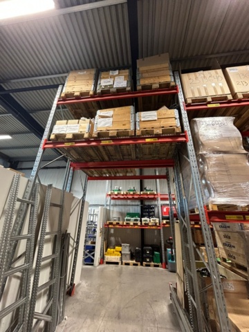 1344179-45 Pallställ / Stallage från Brännehylte 9 sektioner à ca 25 meter