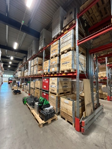 1344179-47 Pallställ / Stallage från Brännehylte 9 sektioner à ca 25 meter