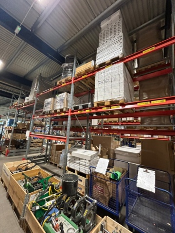 1344179-49 Pallställ / Stallage från Brännehylte 9 sektioner à ca 25 meter