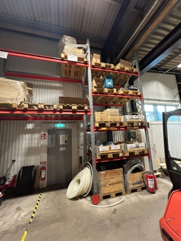 1344179-51 Pallställ / Stallage från Brännehylte 9 sektioner à ca 25 meter