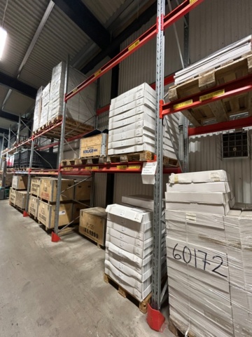 1344179-55 Pallställ / Stallage från Brännehylte 9 sektioner à ca 25 meter