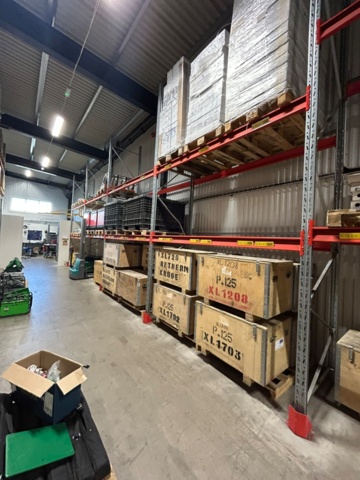 1344179-56 Pallställ / Stallage från Brännehylte 9 sektioner à ca 25 meter