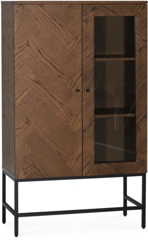 1434522-4 Edge vitrinskåp i smoked oak