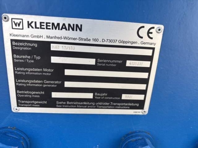 1425941-36 Bandburen slagkross med dubbeldäckad sikt - Kleemann MOBIREX MR 170 Z -2007