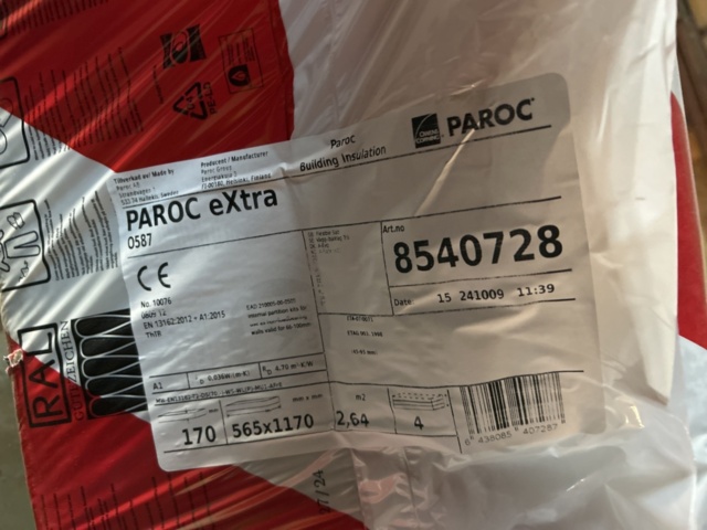 1267742-7 Isolering 14 st västkustskivor samt övrigt material