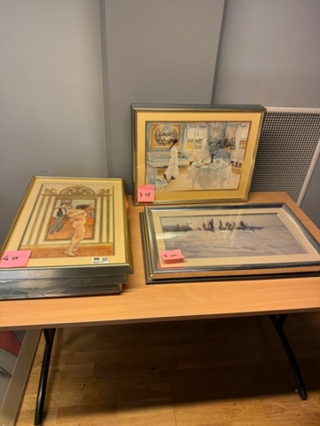 1352111-1 10 st tavlor med 3 motiv, bl.a Carl Larsson se bilder