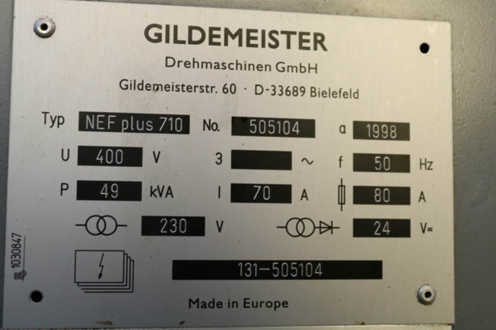 1416639-8 Svarv Gildemeister NEF Plus 710