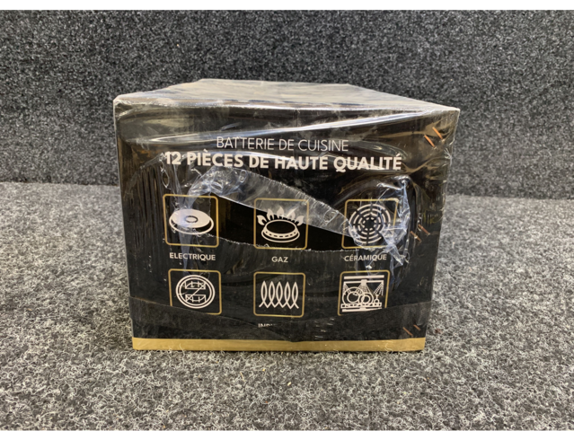 1434867-5 Stainless steel saucepan set including frying pan – 12-piece