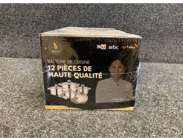 1434868-4 Kastrullset inkl stekpanna i rostfritt stål – 12-delars