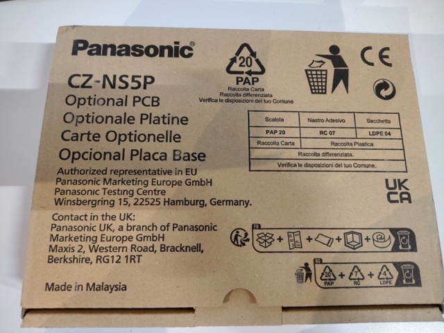 1435154-5 Control board CZ-NS5P – Panasonic, 2-zone control 0–10V