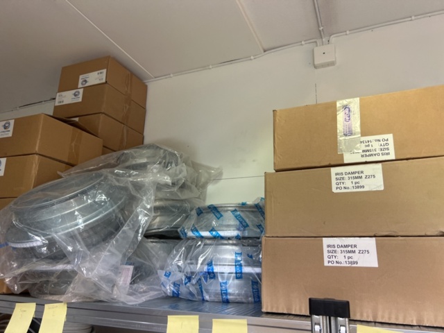 1420199-19 Lager med ventilationsdetaljer - filter, rör, flödeskomponenter m.m.