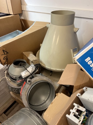 1420199-45 Lager med ventilationsdetaljer - filter, rör, flödeskomponenter m.m.