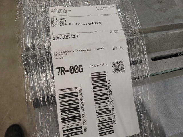 1432395-3 Galvaniserad bakplatta, ca 446 st ValkPro+ L10° L=1980 mm