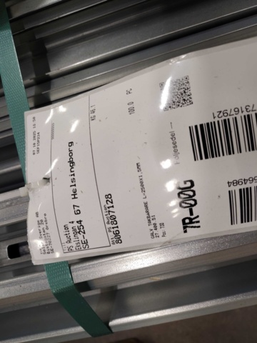 1432398-3 Galvaniserad takbärare, ca 100 st - L=2500x1,5 mm