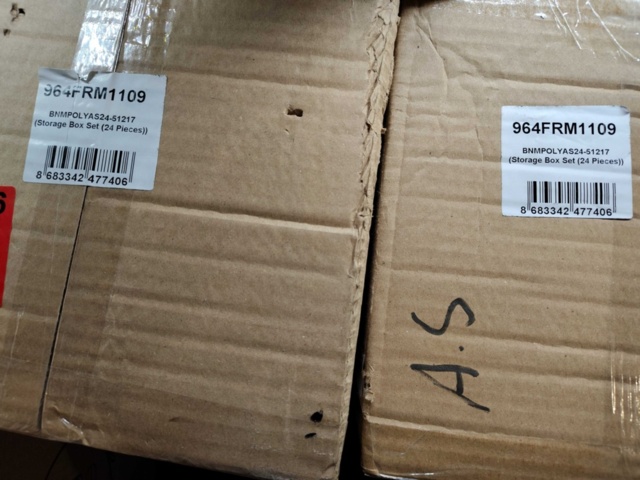 1370681-3 Förvaringsboxar, 60 st - transparent plast med lock