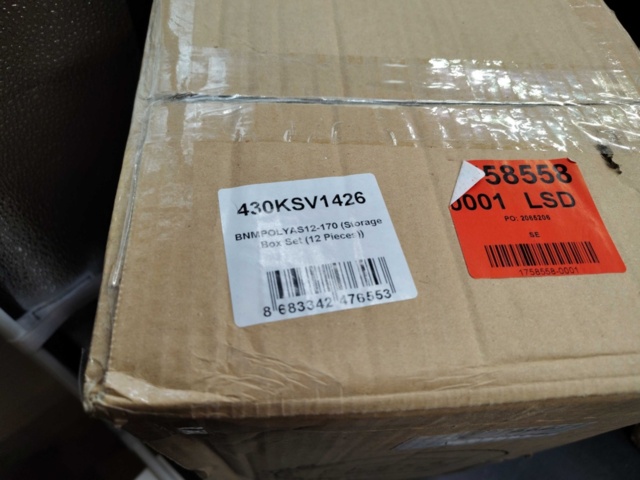 1370681-4 Förvaringsboxar, 60 st - transparent plast med lock