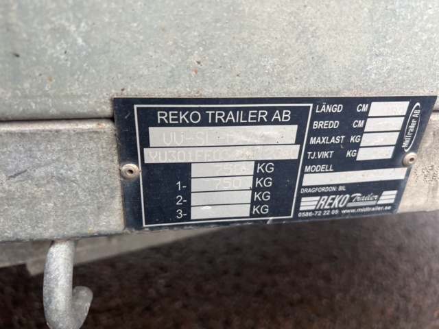 1351345-15 Släpvagn - REKOTRAILER FE 3137